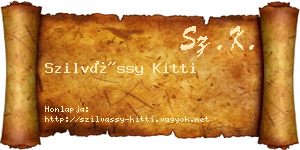 Szilvássy Kitti névjegykártya